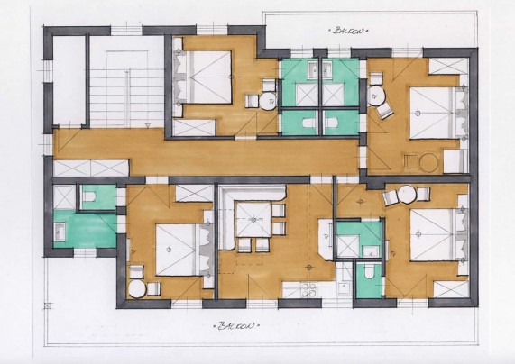 Skizze von Haus Alpenheim